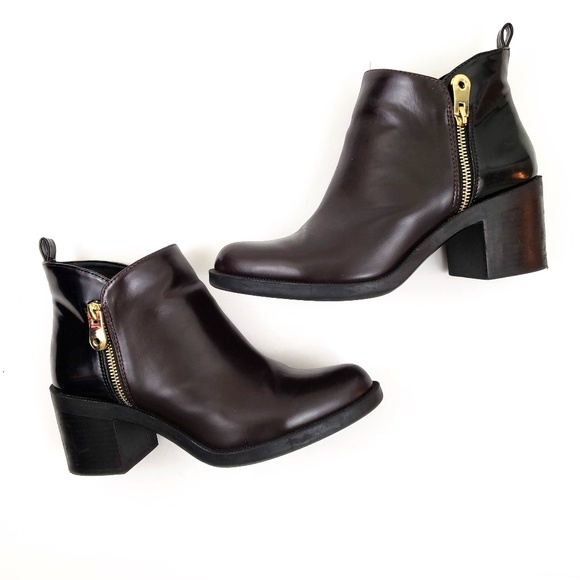 Zara Shoes - Zara Trafaluc Block Heel Zip Ankle booties SZ 39